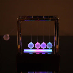 Newtons Cradle LED Light Up Kinetic Energy Home Office Science Toys Home Decor